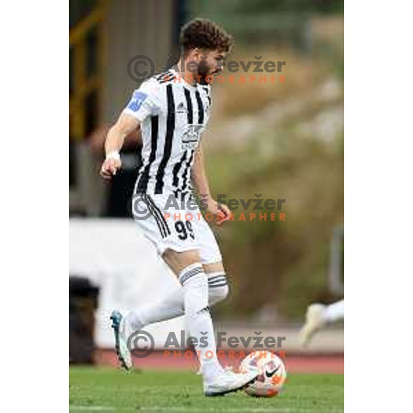 Dardan Shabanhaxhaj in action during Prva Liga Telemach 2022-2023 football match between Kalcer Radomlje and Mura in Domzale, Slovenia on August 7, 2022