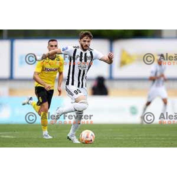 Dardan Shabanhaxhaj in action during Prva Liga Telemach 2022-2023 football match between Kalcer Radomlje and Mura in Domzale, Slovenia on August 7, 2022