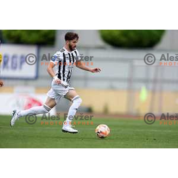 Dardan Shabanhaxhaj in action during Prva Liga Telemach 2022-2023 football match between Kalcer Radomlje and Mura in Domzale, Slovenia on August 7, 2022
