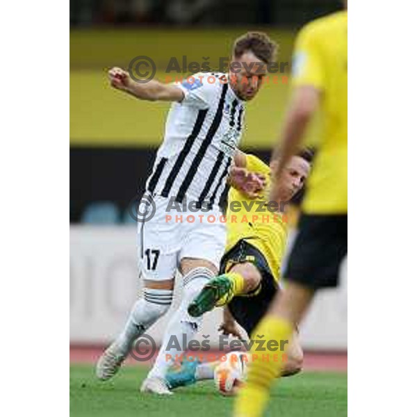 Josip Majic in action during Prva Liga Telemach 2022-2023 football match between Kalcer Radomlje and Mura in Domzale, Slovenia on August 7, 2022