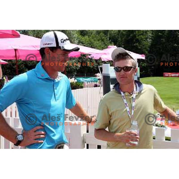 Matjaz Gojcic and Gregor Slabe (SLO) after final day of Dobro Jutro Slovenia Open golf tournament, Alps Tour, golf course Ptuj, Slovenia 28.6.2008. Photo by Ales Fevzer 