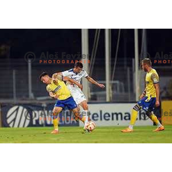 in action during Prva Liga Telemach 2022-2023 football match between Gorica and Koper in Nova Gorica, Slovenia on August 8, 2022