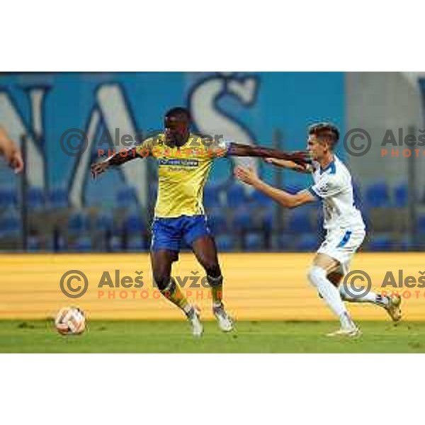 in action during Prva Liga Telemach 2022-2023 football match between Gorica and Koper in Nova Gorica, Slovenia on August 8, 2022