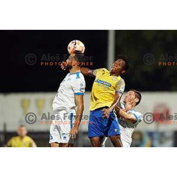 in action during Prva Liga Telemach 2022-2023 football match between Gorica and Koper in Nova Gorica, Slovenia on August 8, 2022