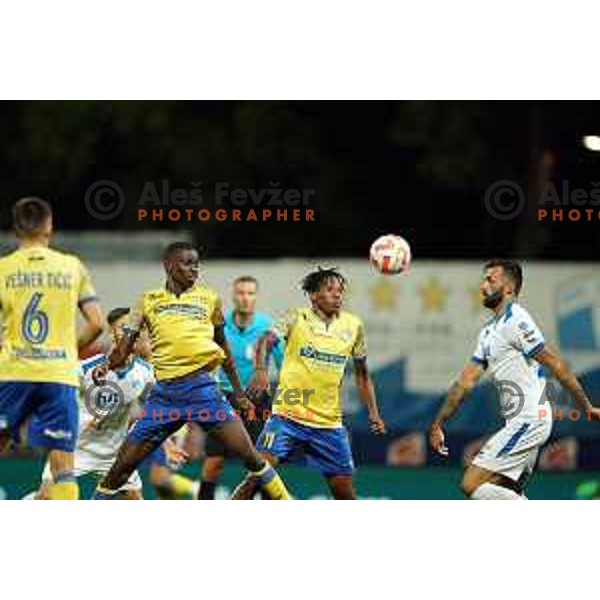 in action during Prva Liga Telemach 2022-2023 football match between Gorica and Koper in Nova Gorica, Slovenia on August 8, 2022