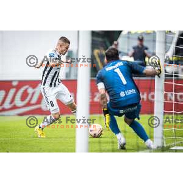 Luka Bobicanec in action during Prva liga Telemach football match between Mura and Tabor in Fazanerija, Murska Sobota, Slovenia on August 13, 2022. Photo: Jure Banfi