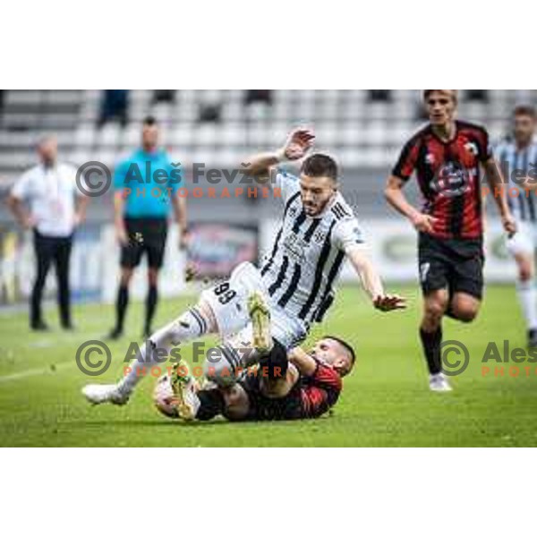 Dardan Shabanhaxhaj in action during Prva liga Telemach football match between Mura and Tabor in Fazanerija, Murska Sobota, Slovenia on August 13, 2022. Photo: Jure Banfi