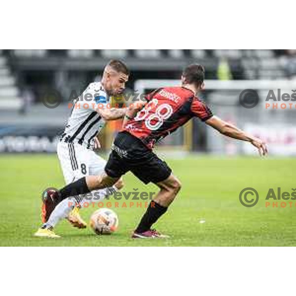 Luka Bobicanec in action during Prva liga Telemach football match between Mura and Tabor in Fazanerija, Murska Sobota, Slovenia on August 13, 2022. Photo: Jure Banfi