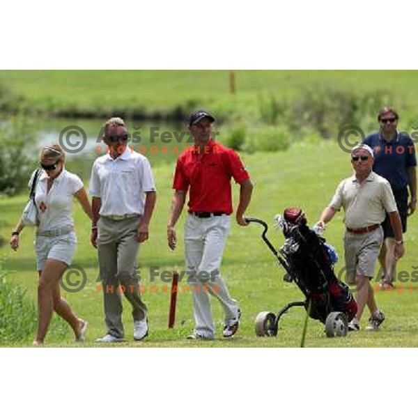 Daniel Kraljic (SLO) and Christoph Pfau (AUT) at final day of Dobro Jutro Slovenia Open golf tournament, Alps Tour, golf course Ptuj, Slovenia 28.6.2008. Photo by Ales Fevzer 
