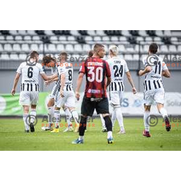 Kai Cipot celebrating during Prva liga Telemach football match between Mura and Tabor in Fazanerija, Murska Sobota, Slovenia on August 13, 2022. Photo: Jure Banfi
