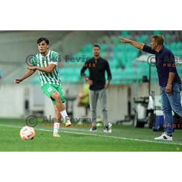 in action during Prva Liga Telemach 2022-2023 football match between Olimpija and Gorica in SRC Stozice, Ljubljana, Slovenia on August 15, 2022