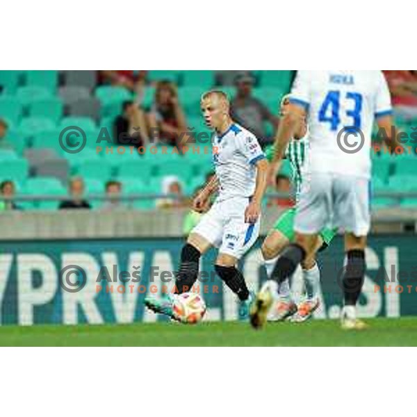 in action during Prva Liga Telemach 2022-2023 football match between Olimpija and Gorica in SRC Stozice, Ljubljana, Slovenia on August 15, 2022