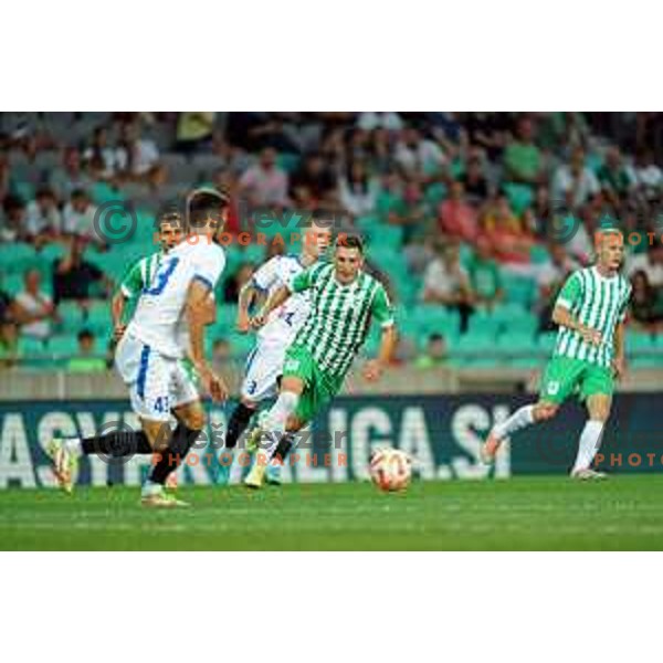 in action during Prva Liga Telemach 2022-2023 football match between Olimpija and Gorica in SRC Stozice, Ljubljana, Slovenia on August 15, 2022