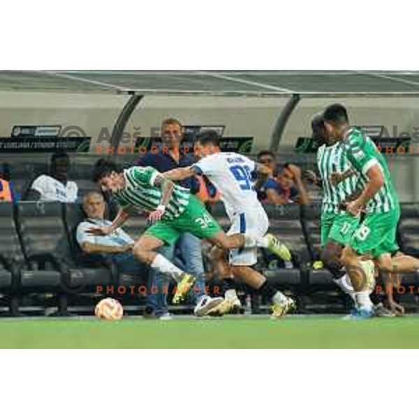 in action during Prva Liga Telemach 2022-2023 football match between Olimpija and Gorica in SRC Stozice, Ljubljana, Slovenia on August 15, 2022