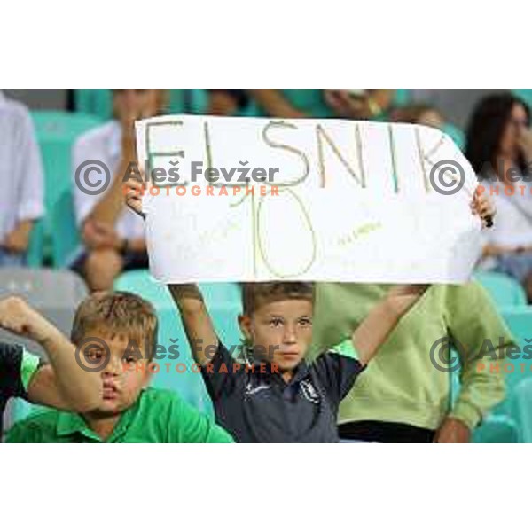 in action during Prva Liga Telemach 2022-2023 football match between Olimpija and Gorica in SRC Stozice, Ljubljana, Slovenia on August 15, 2022