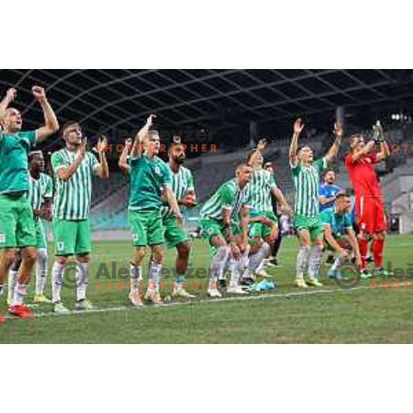 in action during Prva Liga Telemach 2022-2023 football match between Olimpija and Gorica in SRC Stozice, Ljubljana, Slovenia on August 15, 2022