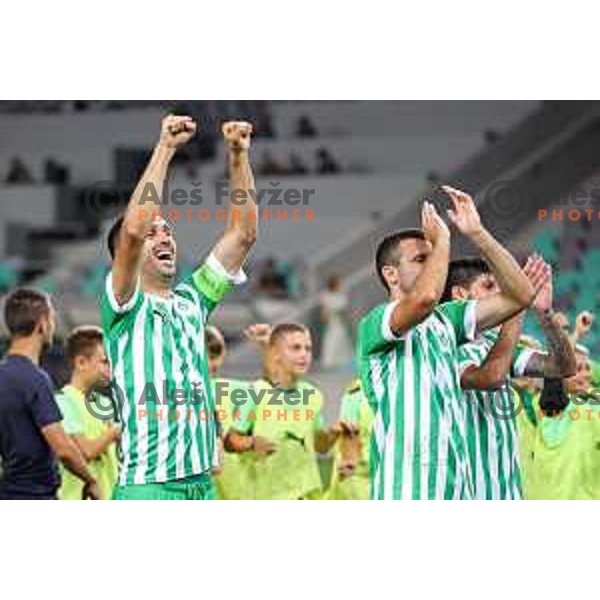 Mustafa Nukic in action during Prva Liga Telemach 2022-2023 football match between Olimpija and Gorica in SRC Stozice, Ljubljana, Slovenia on August 15, 2022