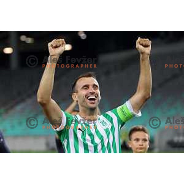 Mustafa Nukic in action during Prva Liga Telemach 2022-2023 football match between Olimpija and Gorica in SRC Stozice, Ljubljana, Slovenia on August 15, 2022