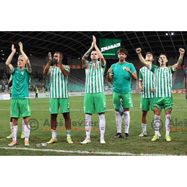 in action during Prva Liga Telemach 2022-2023 football match between Olimpija and Gorica in SRC Stozice, Ljubljana, Slovenia on August 15, 2022