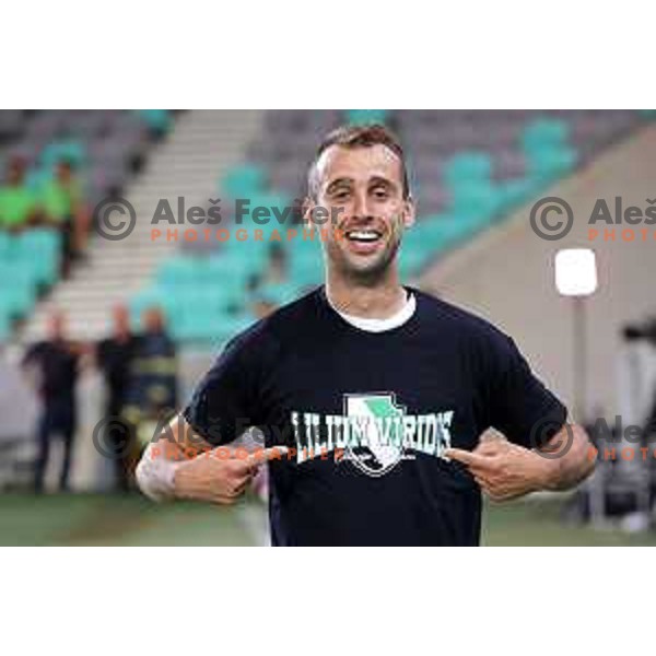 Mustafa Nukic in action during Prva Liga Telemach 2022-2023 football match between Olimpija and Gorica in SRC Stozice, Ljubljana, Slovenia on August 15, 2022