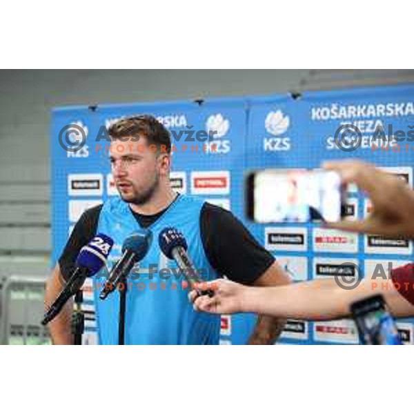 Luka Doncic during practice of Slovenia Basketball team in Ljubljana, Slovenia on August 16, 2022