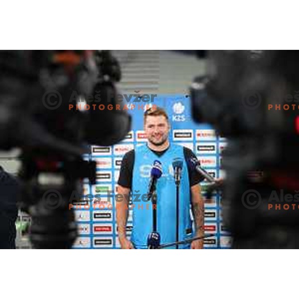 Luka Doncic during practice of Slovenia Basketball team in Ljubljana, Slovenia on August 16, 2022