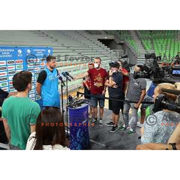 Luka Doncic during practice of Slovenia Basketball team in Ljubljana, Slovenia on August 16, 2022