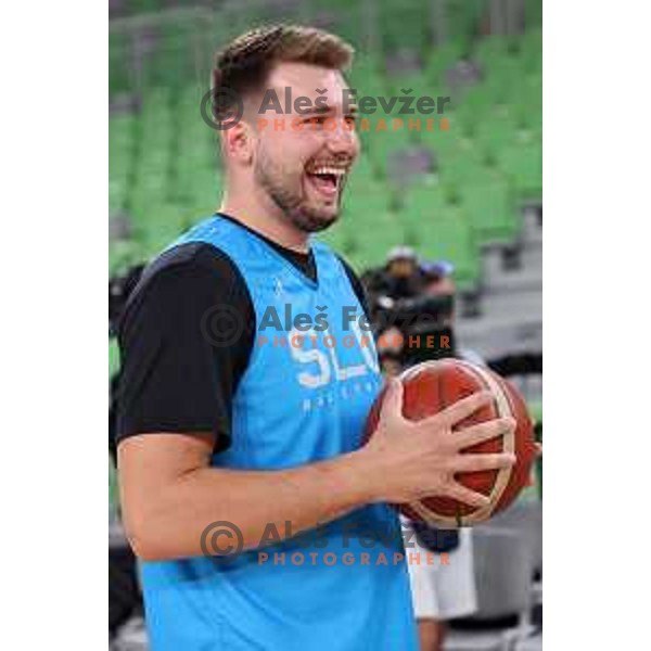 Luka Doncic during practice of Slovenia Basketball team in Ljubljana, Slovenia on August 16, 2022