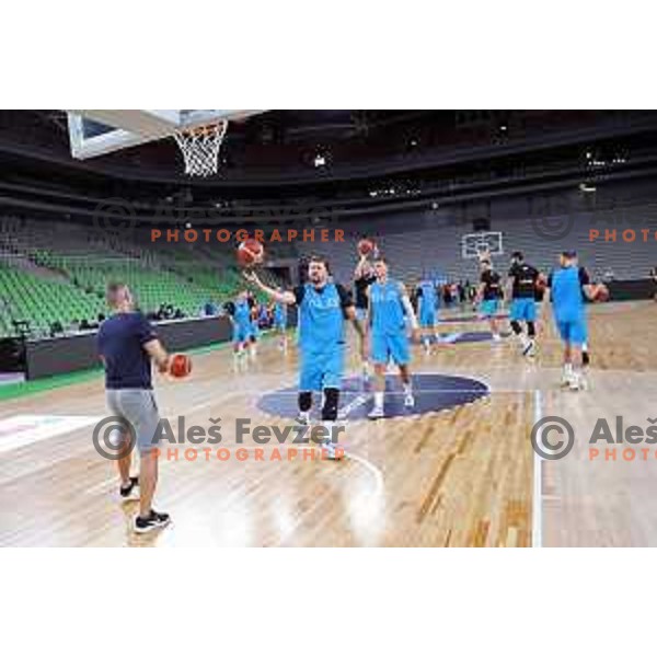 Luka Doncic during practice of Slovenia Basketball team in Ljubljana, Slovenia on August 16, 2022