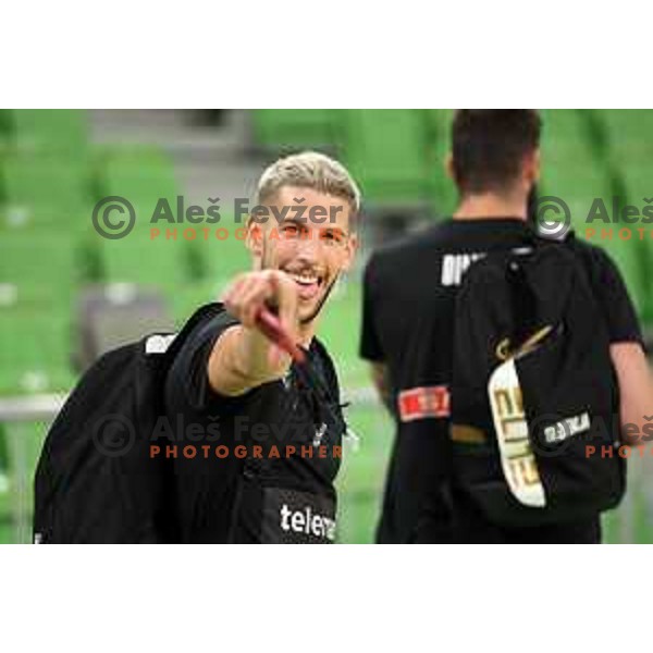 Luka Rupnik during Slovenia basketball team practice in Arena Stozice, Ljubljana on August 16, 2022