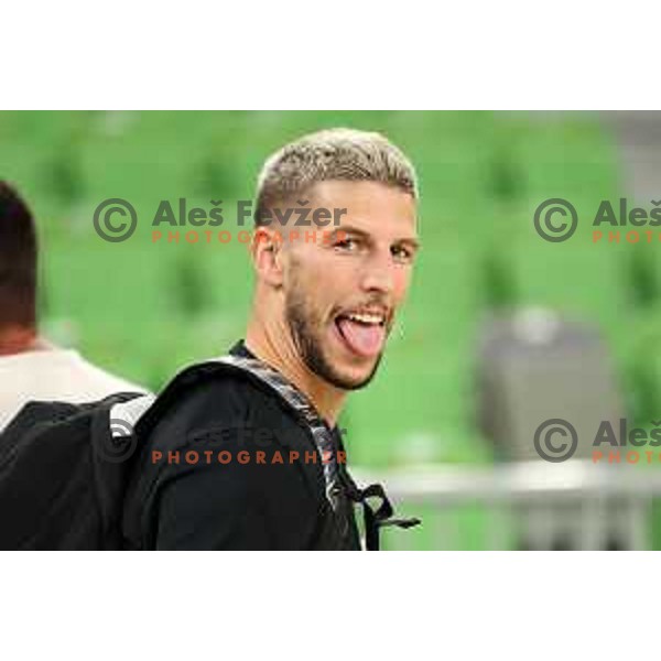 Luka Rupnik during Slovenia basketball team practice in Arena Stozice, Ljubljana on August 16, 2022