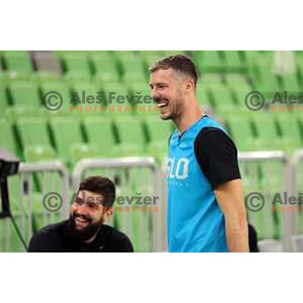 Goran Dragic during Slovenia basketball team practice in Arena Stozice, Ljubljana on August 16, 2022