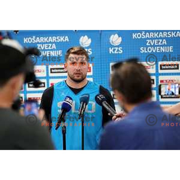 Luka Doncic during practice of Slovenia Basketball team in Ljubljana, Slovenia on August 16, 2022