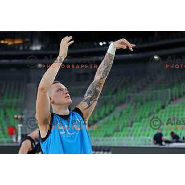 Jurij Macura during Slovenia basketball team practice in Arena Stozice, Ljubljana on August 16, 2022