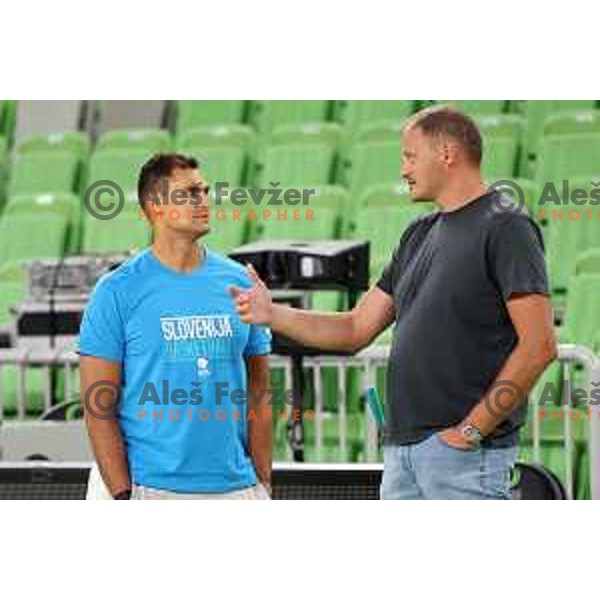 Raso Nesterovic during Slovenia basketball team practice in Arena Stozice, Ljubljana on August 16, 2022