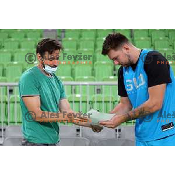 Luka Doncic during practice of Slovenia Basketball team in Ljubljana, Slovenia on August 16, 2022