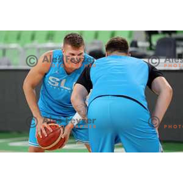 Slovenia basketball team practice in Arena Stozice, Ljubljana on August 16, 2022