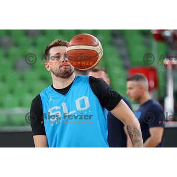 Luka Doncic during practice of Slovenia Basketball team in Ljubljana, Slovenia on August 16, 2022