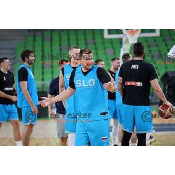 Luka Doncic during practice of Slovenia Basketball team in Ljubljana, Slovenia on August 16, 2022