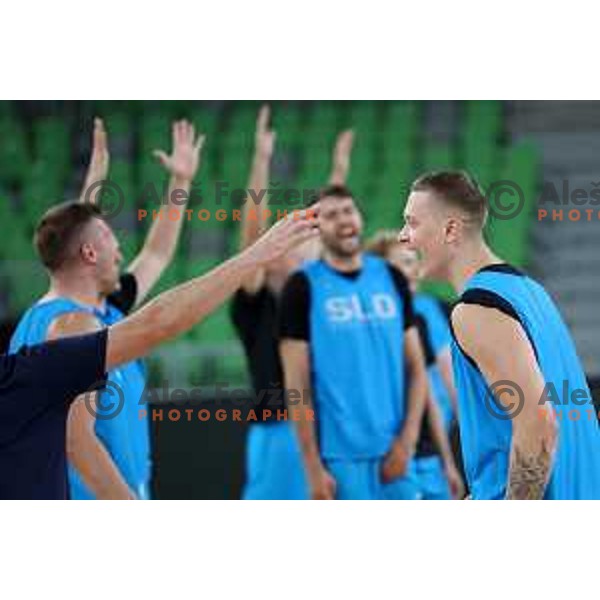 Jurij Macura during Slovenia basketball team practice in Arena Stozice, Ljubljana on August 16, 2022