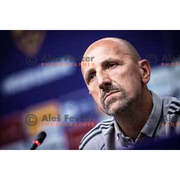 Damir Krznar, head coach of Maribor at the press conference in Ljudski vrt, Maribor, Slovenia on August 17, 2022. Photo: Jure Banfi