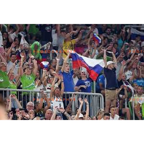 In action during Telemach match between Slovenia and Serbia in SRC Stozice, Ljubljana, Slovenia on August 17, 2022