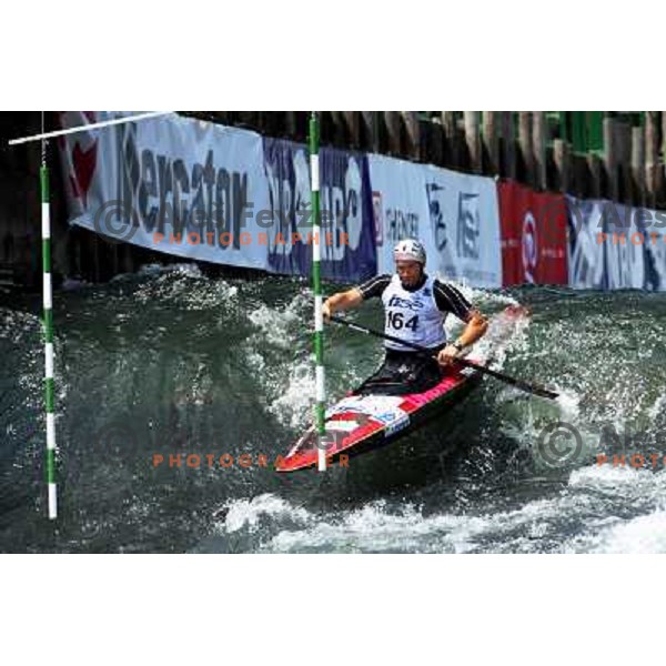 Dejan Stevanovuic (SLO) at Final of ICF Kayak-Canoe Slalom World Cup race in Tacen, Slovenia 29.6.2008. Photo by Ales Fevzer 