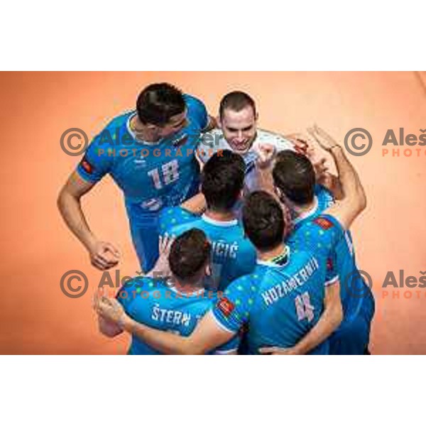 in action during friendly volleyball match between Slovenia and Turkey in Dvorana Tabor, Maribor, Slovenia on August 20, 2022. Photo: Jure Banfi