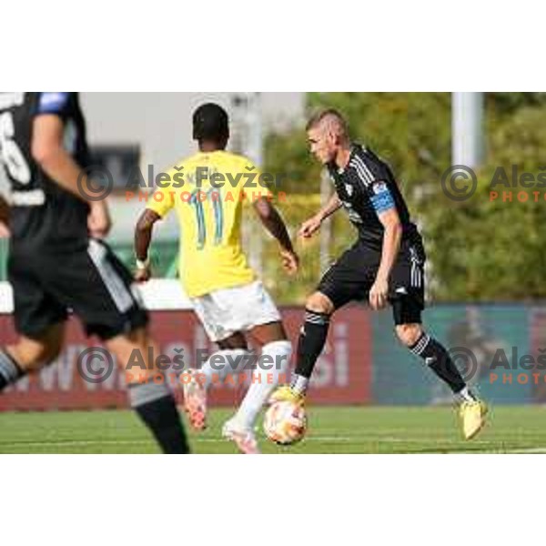 Luka Bobicanec in action during Prva Liga Telemach 2022-2023 football match between Bravo and Mura in Ljubljana, Slovenia on August 20, 2022