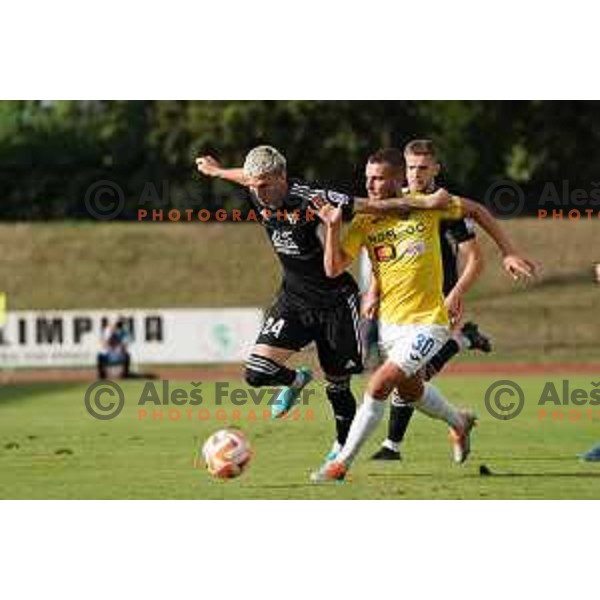 Tio Cipot in action during Prva Liga Telemach 2022-2023 football match between Bravo and Mura in Ljubljana, Slovenia on August 20, 2022
