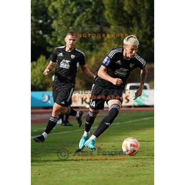 Tio Cipot in action during Prva Liga Telemach 2022-2023 football match between Bravo and Mura in Ljubljana, Slovenia on August 20, 2022