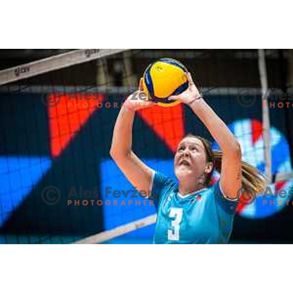 in action during CEV EuroVolley 2023 Qualifiers womens volleyball match between Slovenia and Austria in Dvorana Tabor, Maribor, Slovenia on August 20, 2022. Photo: Jure Banfi