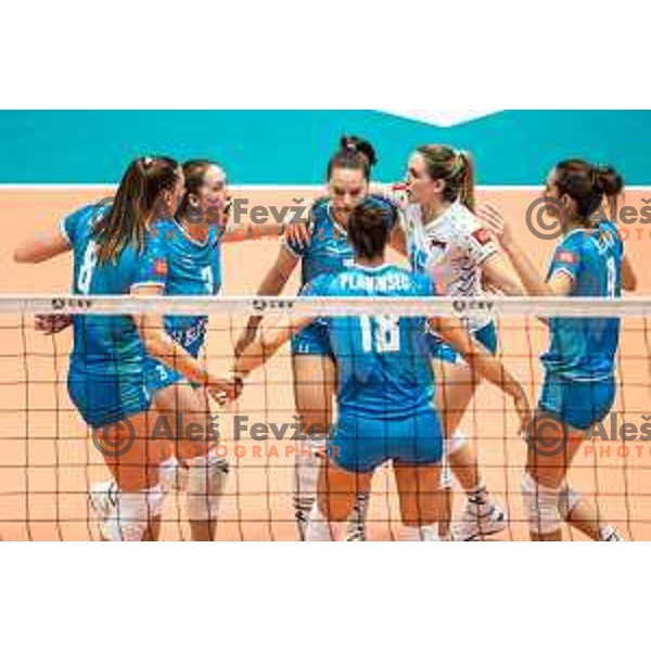 in action during CEV EuroVolley 2023 Qualifiers womens volleyball match between Slovenia and Austria in Dvorana Tabor, Maribor, Slovenia on August 20, 2022. Photo: Jure Banfi