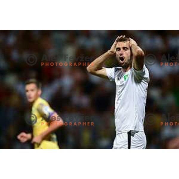 Mustafa Nukic in action during Prva Liga Telemach 2022-2023 football match between Koper and Olimpija at Bonifika Arena in Koper, Slovenia on August 20, 2022